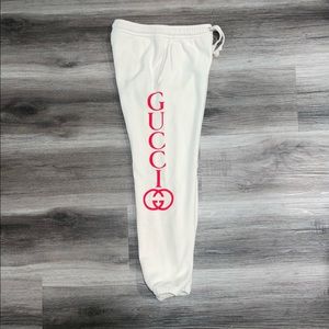 Gucci Interlocking G Logo Print Sweatpants